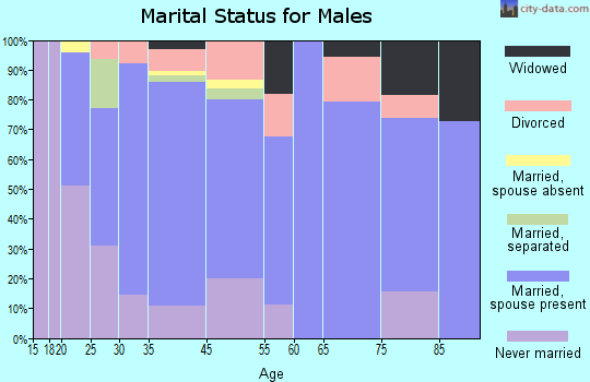 Diamond Springs marital status for males