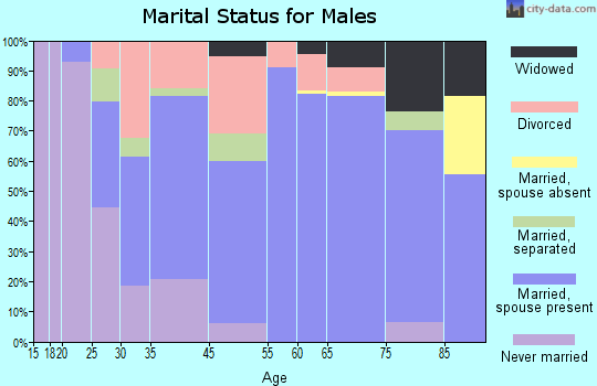 Myrtle Point marital status for males