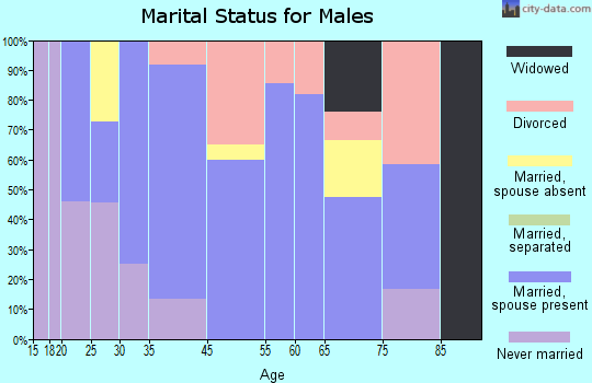 North Powder marital status for males