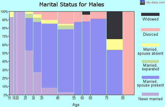 Discovery Bay marital status for males