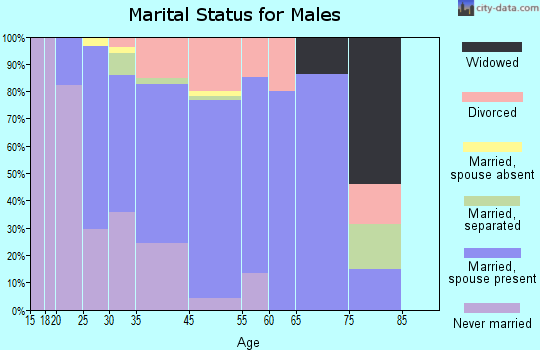 Toledo marital status for males