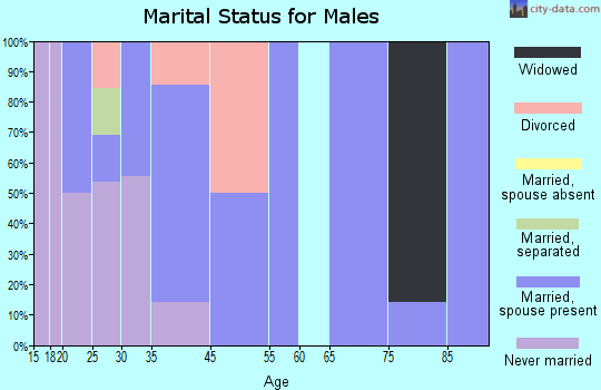 Adamsburg marital status for males