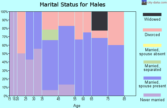 Alexandria marital status for males