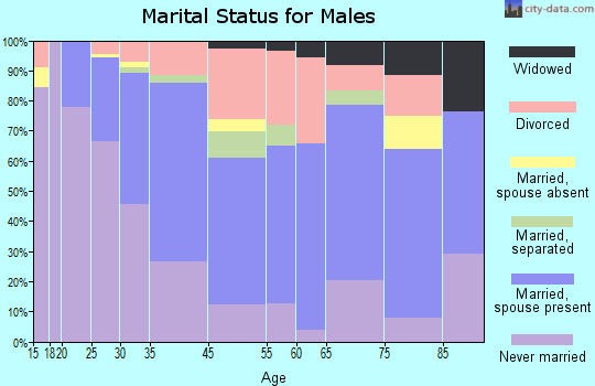 Bellevue marital status for males