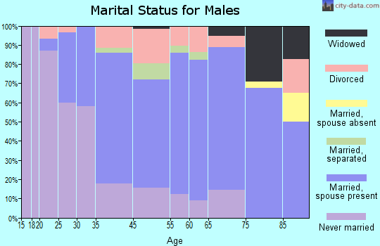 Bridgeville marital status for males
