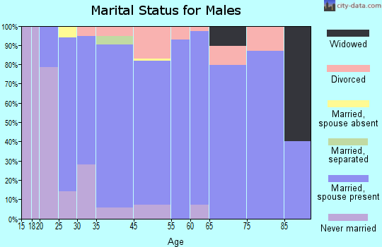 Carroll Valley marital status for males