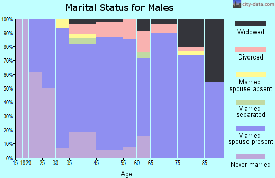 Centre Hall marital status for males
