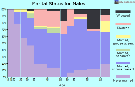 Charleroi marital status for males