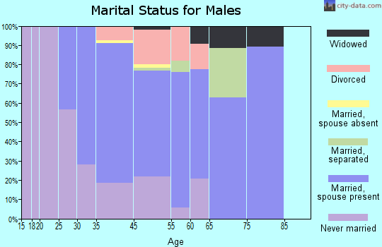 Chester Heights marital status for males