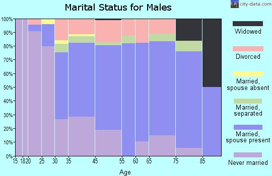Clifton Heights marital status for males
