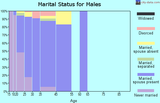 Edwards AFB marital status for males