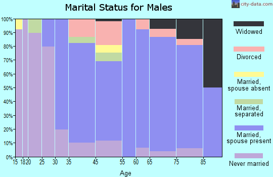 Dallas marital status for males
