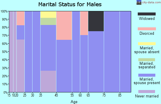 Darlington marital status for males
