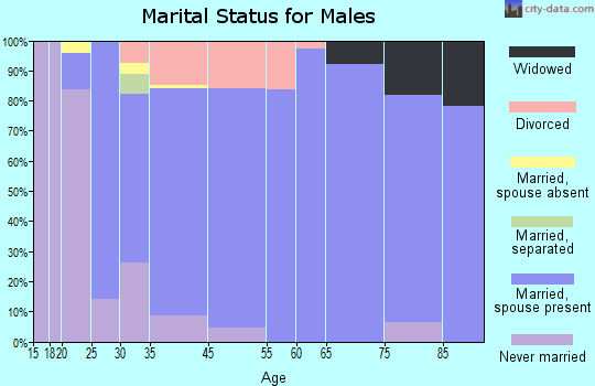 East Petersburg marital status for males