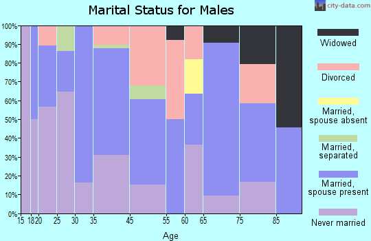East Pittsburgh marital status for males