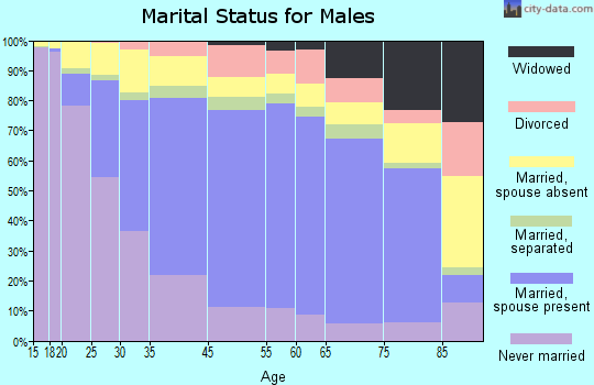 El Monte marital status for males
