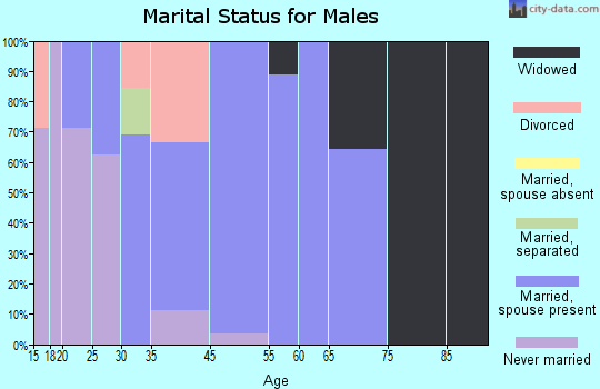 Eau Claire marital status for males