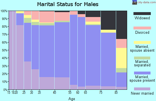 Elizabethtown marital status for males