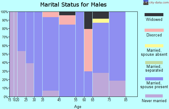 Elysburg marital status for males