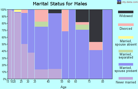 Factoryville marital status for males