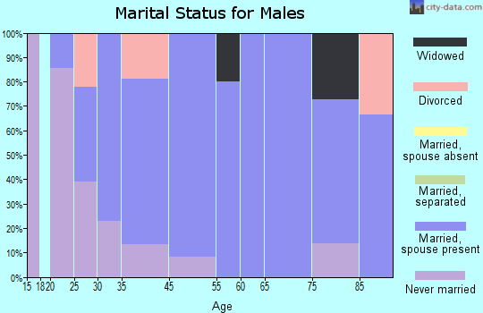 Fairfield marital status for males
