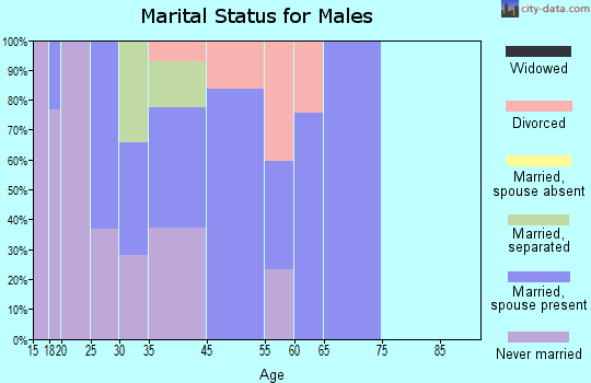 Flying Hills marital status for males