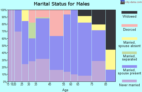 Forest City marital status for males