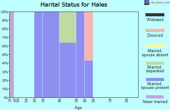 Fort Indiantown Gap marital status for males