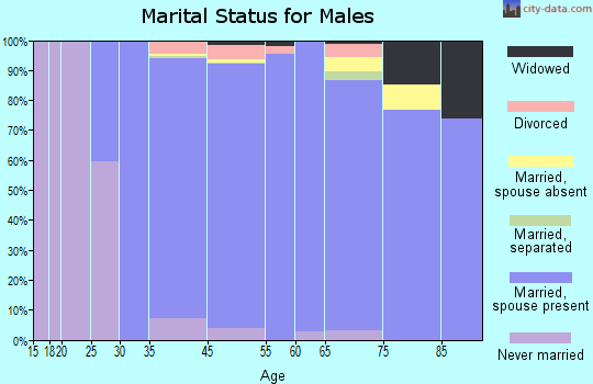 Franklin Park marital status for males