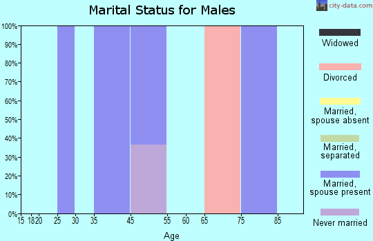 Harrison City marital status for males