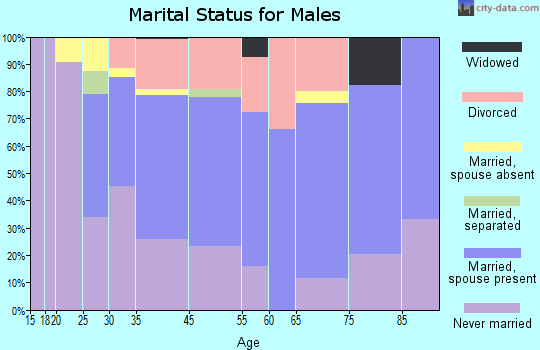 Fairfax marital status for males