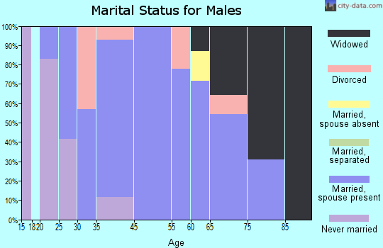 Highland Park marital status for males