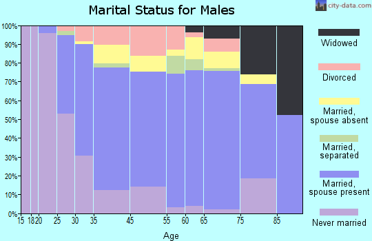 Homeacre-Lyndora marital status for males