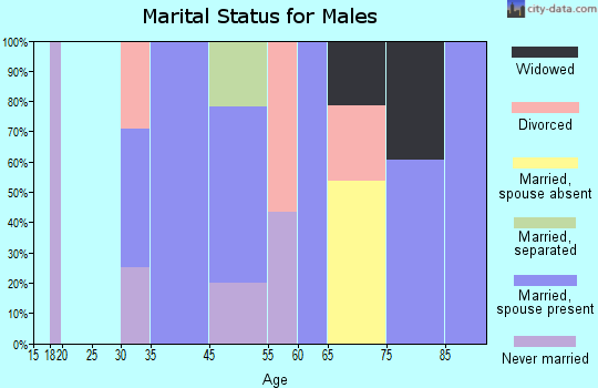 Hummels Wharf marital status for males