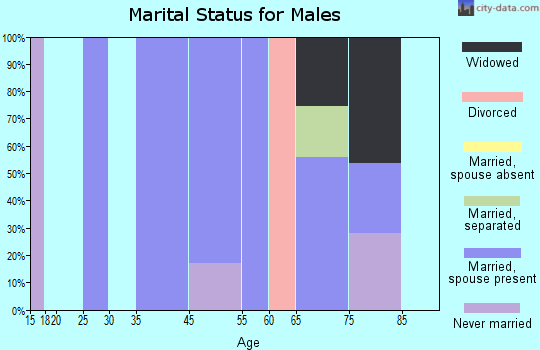 Fall River Mills marital status for males