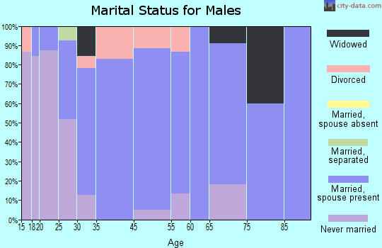 Irvona marital status for males