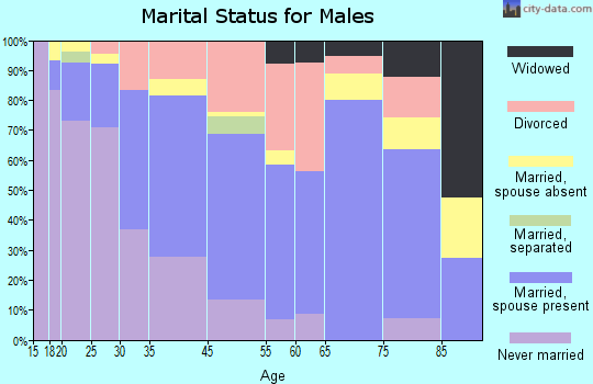 Kittanning marital status for males