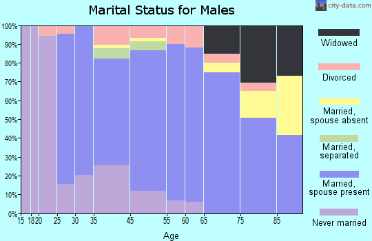 Lawrence Park marital status for males