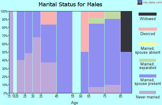 Lenape Heights marital status for males