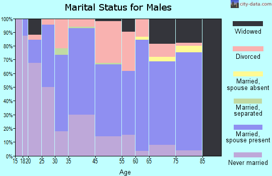 Lewistown marital status for males
