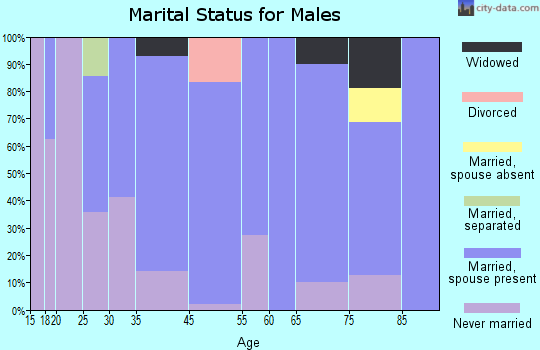 Madison marital status for males