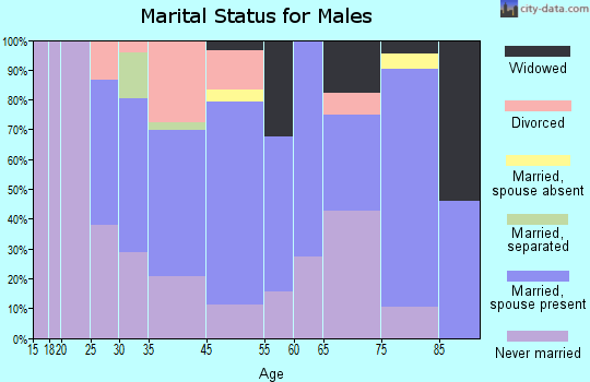 Mahanoy City marital status for males