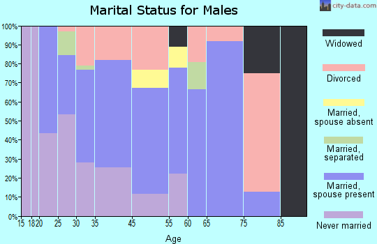 Mifflintown marital status for males