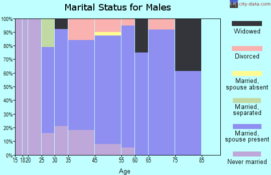 Mifflinville marital status for males