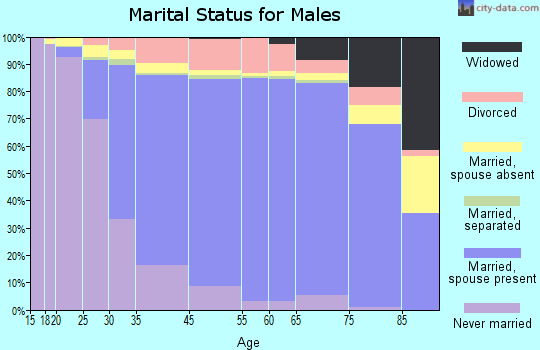 Fountain Valley marital status for males