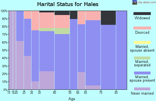 Mount Holly Springs marital status for males