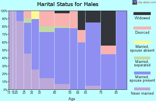 Mountville marital status for males