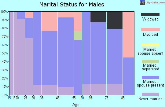 Nanty-Glo marital status for males