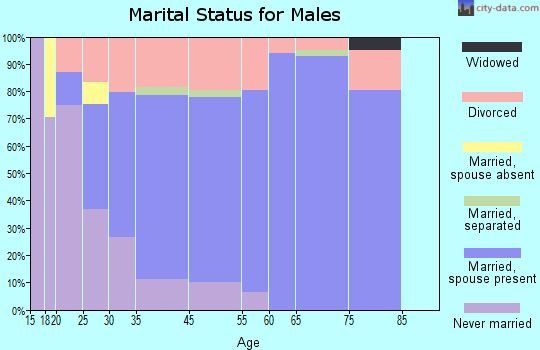 Gulf Shores marital status for males