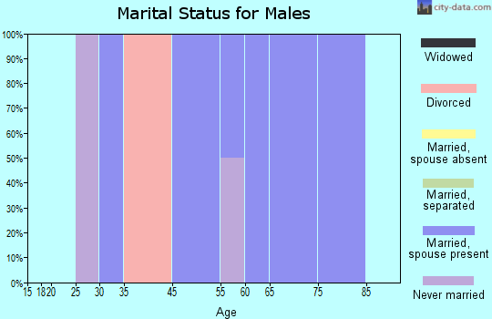 Ohiopyle marital status for males